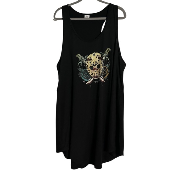 ???? Other - Black 4XL Tank Top Nightgown with Friday the 13th Jason Mask